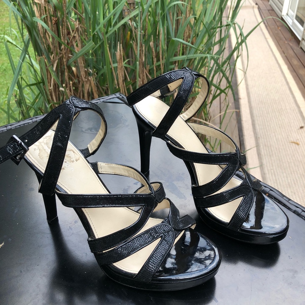 calvin klein strapped heels